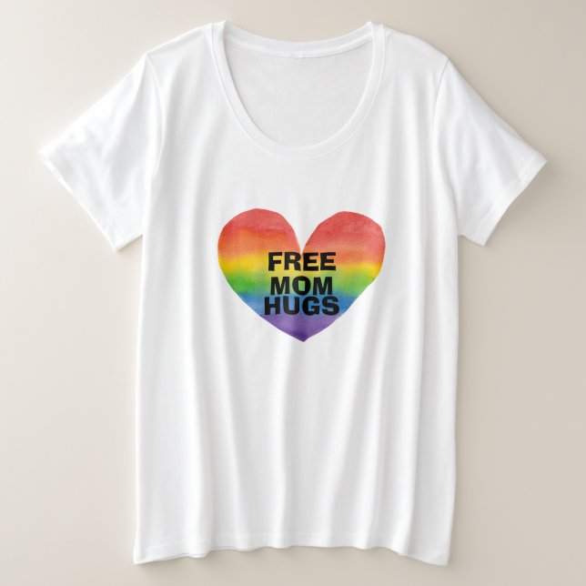 Personalized Free Mom Hugs  Template Plus Size T-Shirt (Design Front)