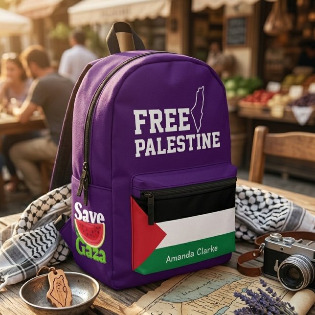 Personalized Free Palestine | Palestine Flag  Printed Backpack (Creator Uploaded)