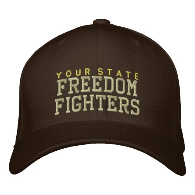 Personalized Freedom Fighters Embroidered Hat (Front)