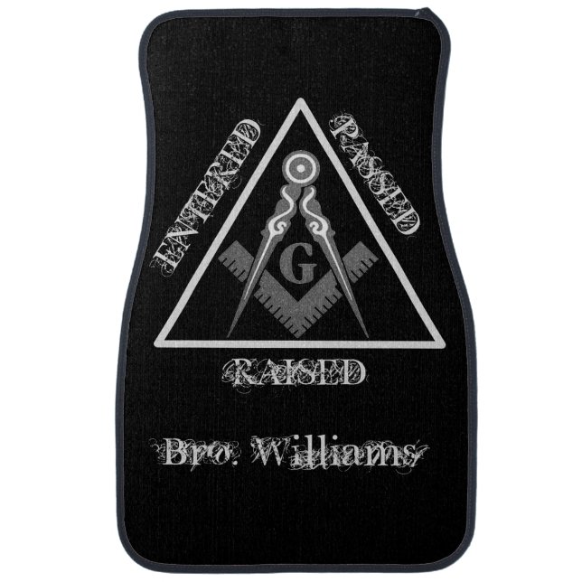 Personalized Freemason  Car Floor Mat (Front)