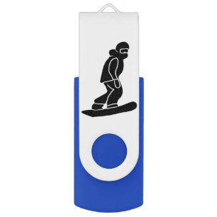 Personalized Freeride Snowboarder Snowboarding Flash Drive