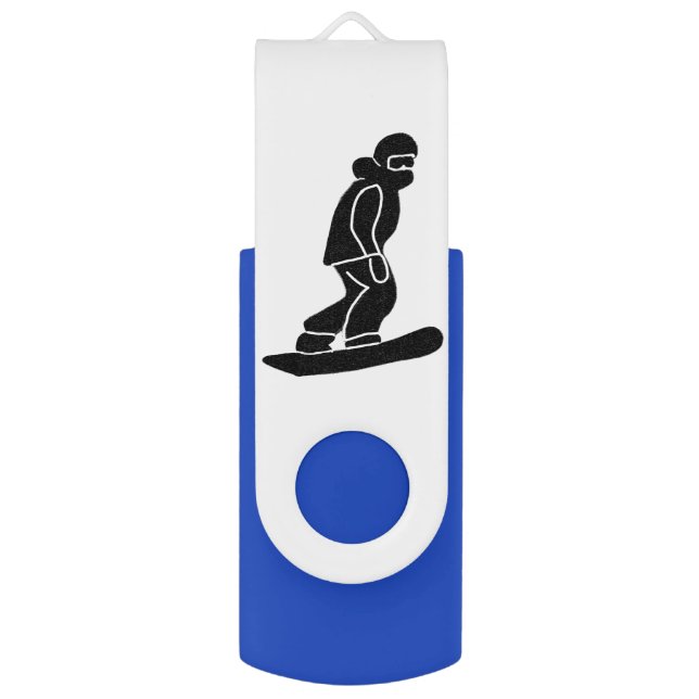 Personalized Freeride Snowboarder Snowboarding Flash Drive (Front Vertical)