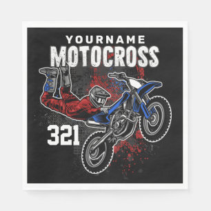 Personalized Freestyle Motocross Racing FMX Trick Napkins