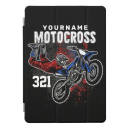 Personalized Freestyle Motocross Racing FMX Tricks iPad Pro Cover