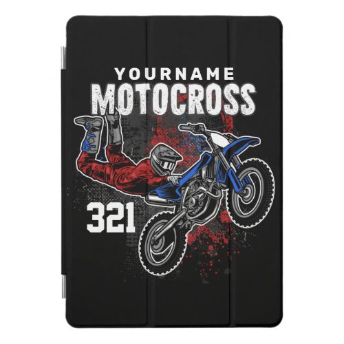 Personalized Freestyle Motocross Racing FMX Tricks iPad Pro Cover