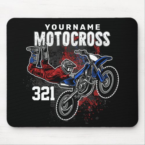 Personalized Freestyle Motocross Racing FMX Tricks Mouse Pad