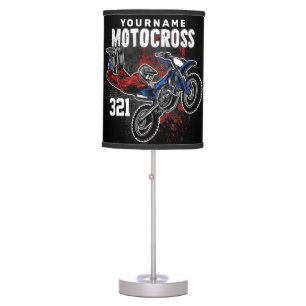 Personalized Freestyle Motocross Racing FMX Tricks Table Lamp