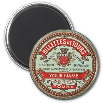 Personalized French Apothecary Label Magnet by JoyMerrymanStore at Zazzle