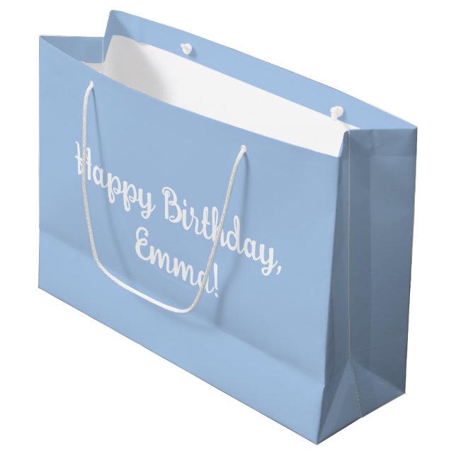 Personalized French Blue Large Gift Bag (Front Angled)