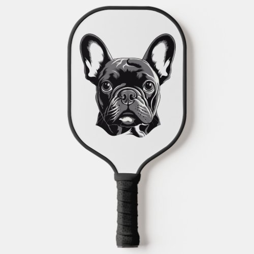 Personalized French Bulldog Black and White Pickleball Paddle