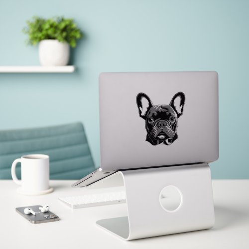 Personalized French Bulldog Black and White Sticker