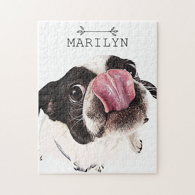 Personalized French Bulldog | Cute Frenchie Jigsaw Puzzle (Vertical)
