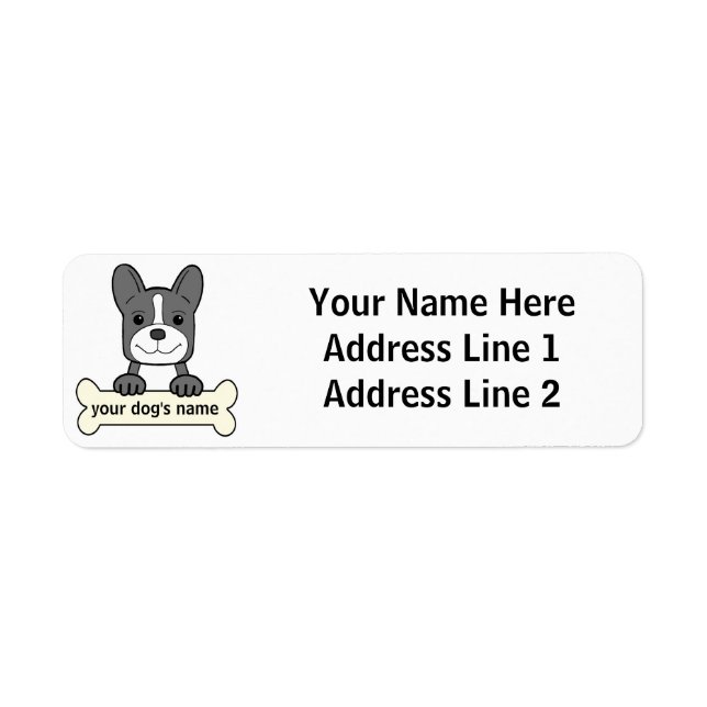 Personalized French Bulldog Label (Front)