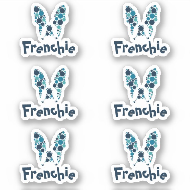 Personalized French Bulldog Name  Sticker (Front)