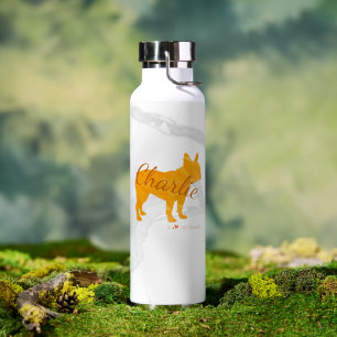 Personalized French Bulldog Pastel - Frenchie Water Bottle