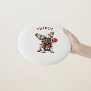 Personalized French Bulldog with Custom Name Wham-O Frisbee