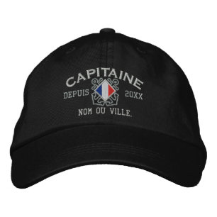 Personalized French Captain Nautical Embroidery Embroidered Baseball Cap