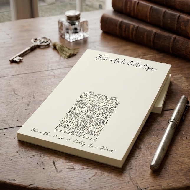 Personalized French Chateau Architectural Sketch Post-it Notes (Creator Uploaded)