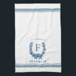 Personalized French Country Kitchen Dish Towel<br><div class="desc">This Personalized Farmhouse Dish Towel makes perfect gift. A simple farmhouse design with faux burlap texture will match any kitchen style. Buy for yourself or give as a gift.</div>