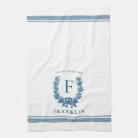 Personalized French Country Kitchen Dish Towel