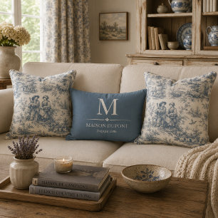 Personalized French Country Monogram Accent Pillow