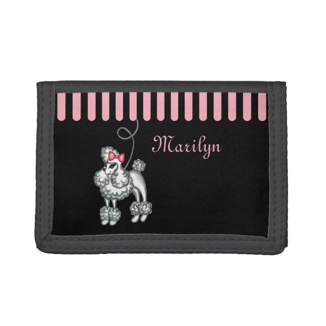 Personalized  French Poodle Wallet (Front)