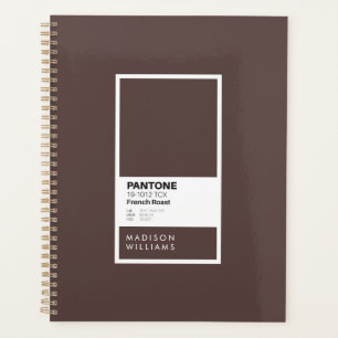 Personalized French Roast Brown Notebook   Custom 