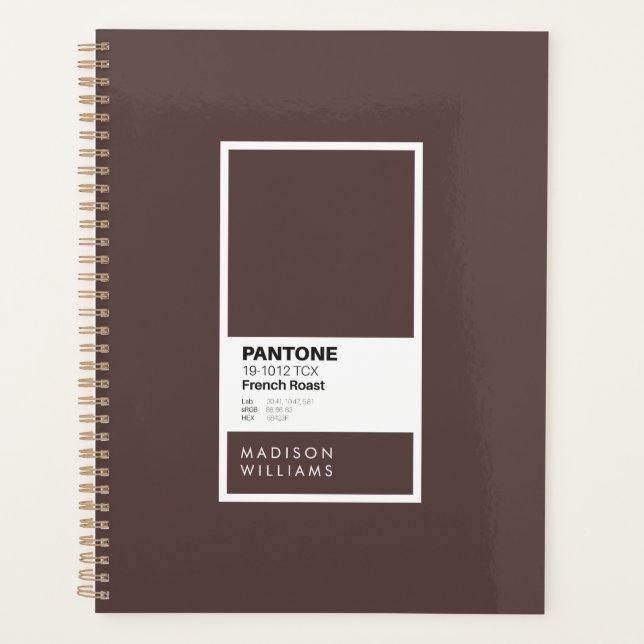 Personalized French Roast Brown Notebook | Custom  (Front)