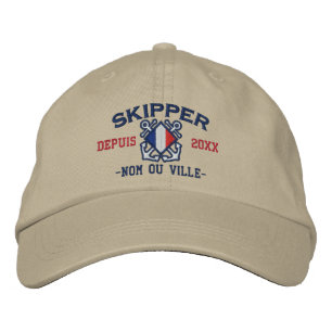 Personalized French Skipper Nautical Embroidery Embroidered Baseball Hat