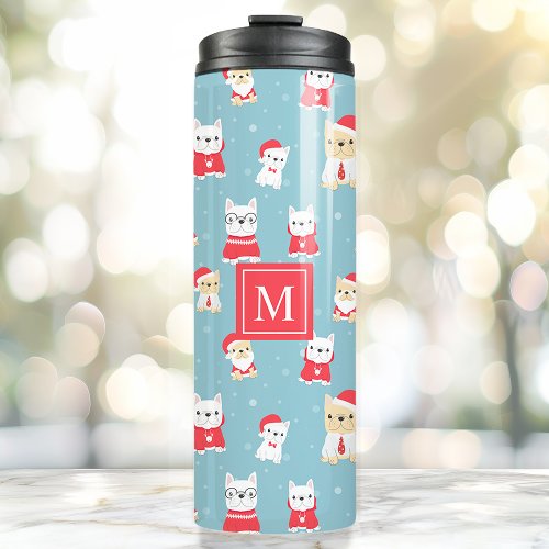 Personalized Frenchie Christmas Thermal Tumbler