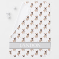 Personalized Frenchie (Masked) Baby Blanket