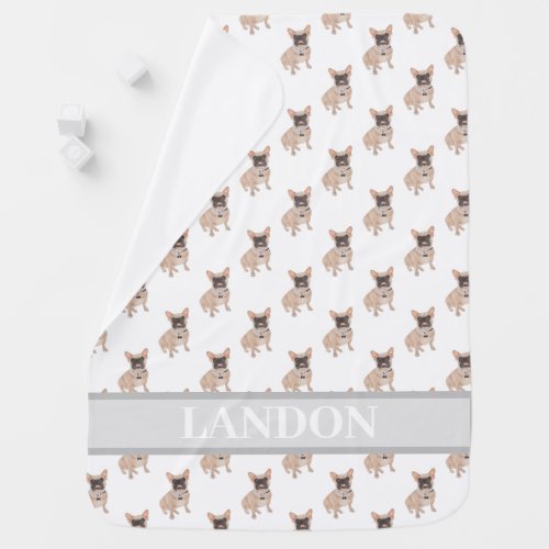 Personalized Frenchie Masked Baby Blanket