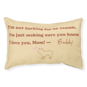 Personalized Frenchie Mom I Love You Quote Bed