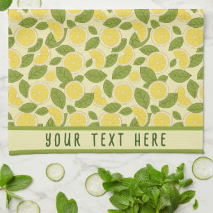 Personalized Fresh Lemon Kitchen Towel