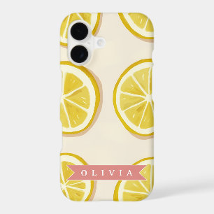 Personalized Fresh Lemon Slice Pattern Bright iPhone 17 Case