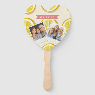 Personalized Fresh Lemon Slice Pattern Bright Hand Fan
