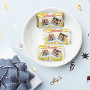 Personalized Fresh Lemon Slice Pattern Bright Hershey's Miniatures