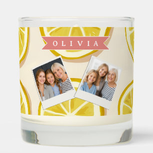 Personalized Fresh Lemon Slice Pattern Bright Scented Candle