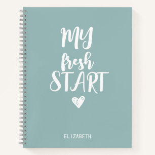 Personalized Fresh Start Journal   Wellness Diary