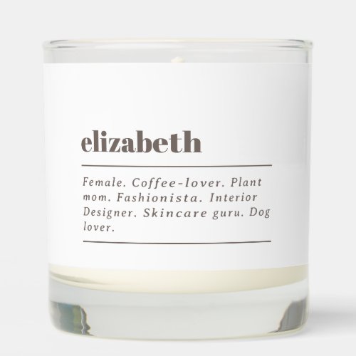 Personalized Friend Gift Custom Name and Message Scented Candle