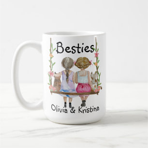 Personalized Friend Name Gift Mug Bestie Girls Cat