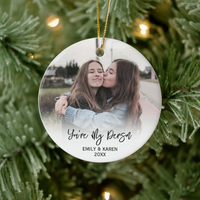 Personalized Friend Photo Christmas Ornament (Tree)