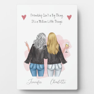 Personalized Friend portrait prints Plaque
