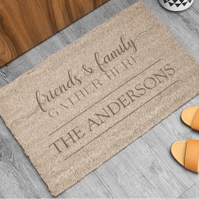 Personalized Friends and Family Fiber Doormat (Creator Uploaded)