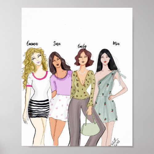 Personalized friends forever poster