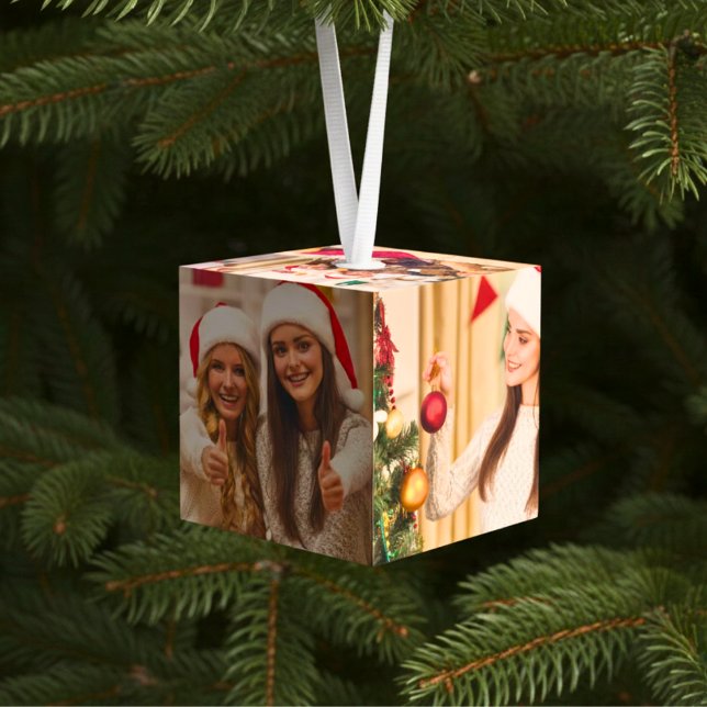  Personalized Friends Photo Cube Ornament (Friends Christmas Cube Ornament)