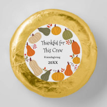 Personalized Friendsgiving Autumn Folk Art Pumpkin