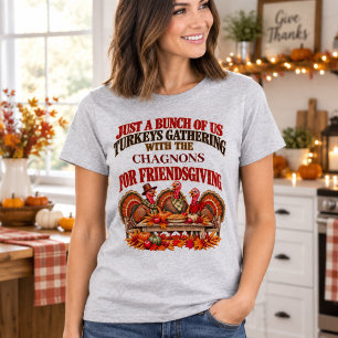 Personalized Friendsgiving Women’s T-Shirt with Vi