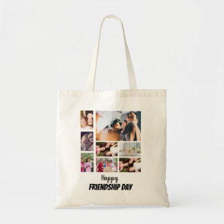 Personalized Friendship Day 8 Photo Collage Tote Bag