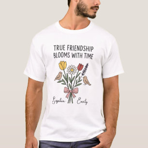 Personalized Friendship floral names T-Shirt